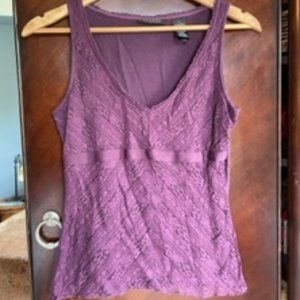 Axcess Maroon/Cranberry V-Neck Tank Top Size Med